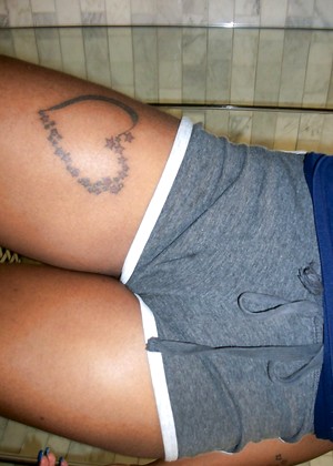 Teenyblack Blue Love Chain Tattoo Interracial Pregnant